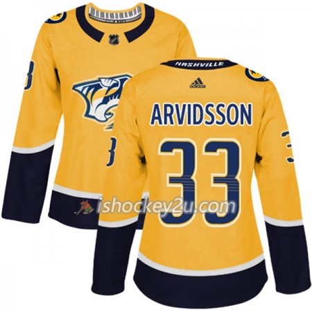 Dame NHL Nashville Predators Trøje Viktor Arvidsson 33 Adidas 2017-2018 Guld Authentic Dame NHL Nashville Predators Trøje Viktor Arvidsson 33 Adidas 2017-2018 Guld Authentic